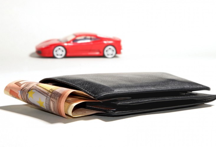 wallet and car